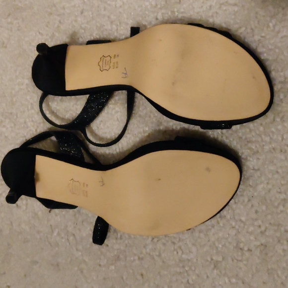 Nina Black Slingback Mesh heel sandals - Picture 4 of 5